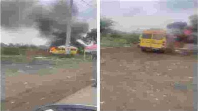 इंदौर में स्कूल बस में लगी आग, बड़ा हादसा टला; बच्चों को सुरक्षित निकाला गया इंदौर में स्कूल बस में लगी आग, बड़ा हादसा टला; बच्चों को सुरक्षित निकाला गया