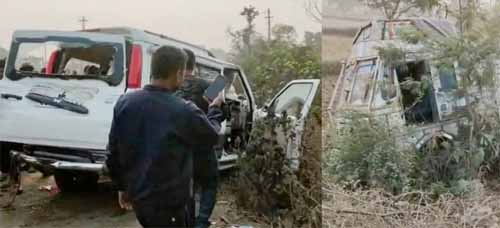 स्कॉर्पियो और ट्रक में जोरदार भिडंत, पांच की दर्दनाक मौत, तीन गंभीर