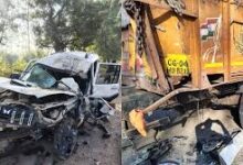 ट्रक से टकराई तेज रफ्तार स्कॉर्पियो, 5 लोगों की मौत