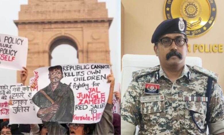 दिल्ली में हिड़मा समर्थन नारे: 23 गिरफ्तार सुरक्षा अलर्ट