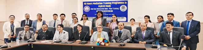 न्यायिक अधिकारियों की एक दिवसीय मिडियेशन ट्रेंनिंग सम्पन्न
