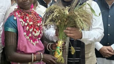 उपमुख्यमंत्री शर्मा ने भारत की मिलेट्स क्वीन लहरी बाई बैगा को किया सम्मानित उपमुख्यमंत्री शर्मा ने भारत की मिलेट्स क्वीन लहरी बाई बैगा को किया सम्मानित