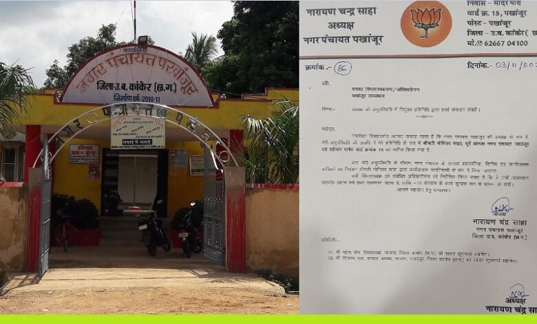 पखांजूर में अध्यक्ष ने पत्नी को सौंपे अधिकार, कानून की उड़ रही धज्जियाँ पखांजूर में अध्यक्ष ने पत्नी को सौंपे अधिकार, कानून की उड़ रही धज्जियाँ