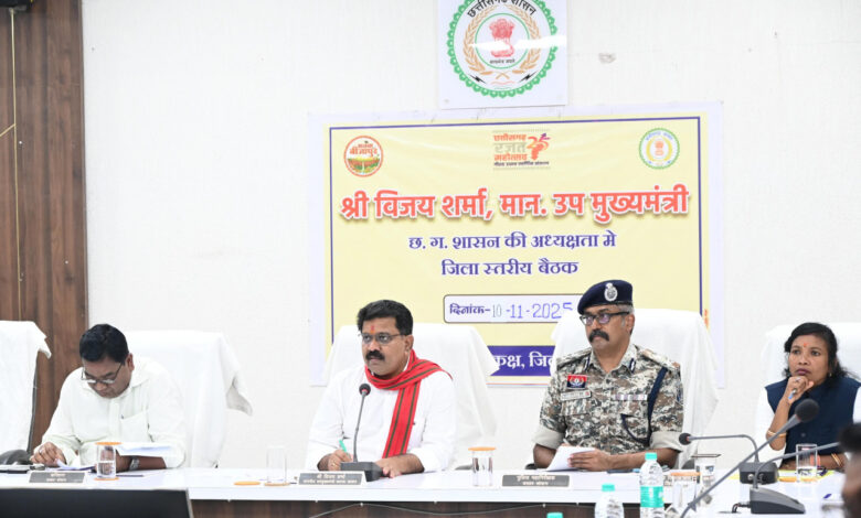 बस्तर में शांति, सुरक्षा और विकास सरकार की प्राथमिकता : उपमुख्यमंत्री शर्मा