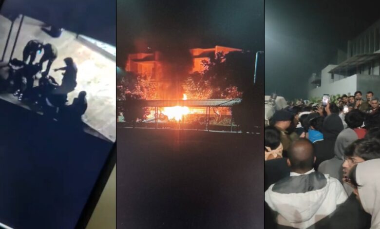 सीहोर वीआईटी यूनिवर्सिटी में छात्रों का बवाल: पीलिया फैलने पर हंगामा और तोड़फोड़