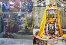 महाकालेश्वर मंदिर में अभिनेत्री दिव्या दत्ता ने की पूजा-अर्चना