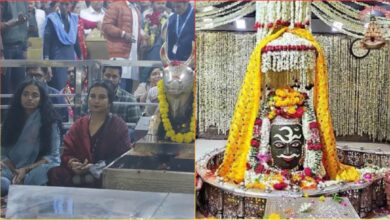 महाकालेश्वर मंदिर में अभिनेत्री दिव्या दत्ता ने की पूजा-अर्चना महाकालेश्वर मंदिर में अभिनेत्री दिव्या दत्ता ने की पूजा-अर्चना