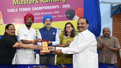 द्वितीय छत्तीसगढ़ राज्य मास्टर्स रैंकिंग टेबल टेनिस प्रतियोगिता – मुकाबले अंतिम चरण में