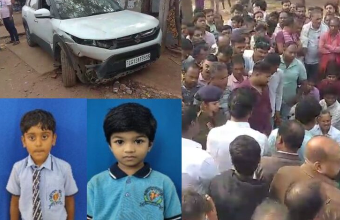 ब्रेजा ने बाइक को मारी जोरदार टक्कर, दो मासूमों की मौत ब्रेजा ने बाइक को मारी जोरदार टक्कर, दो मासूमों की मौत