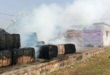 “धान खरीदी के बीच बड़ा हादसा: जांजगीर में बारदाना में लगी आग, 20 लाख का नुकसान”