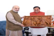 “मुख्यमंत्री ने अमित शाह को पिपरिया की लकड़ी की कलाकृति भेंट की”