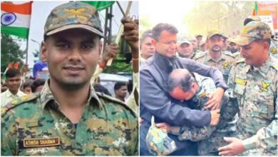 शहीद जवान आशीष शर्मा को पुलिस और जनता ने दी आखिरी सलामी