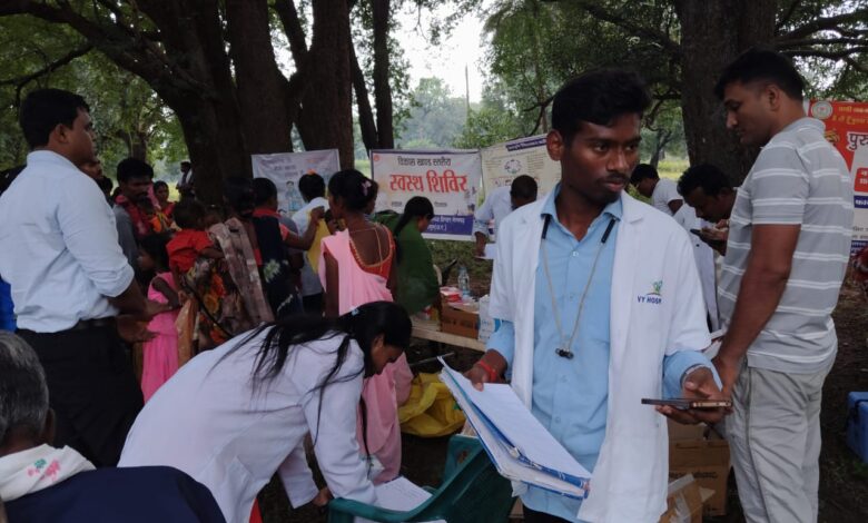 बीजापुर के माओवाद प्रभावित सात गांवों में पहली बार लगा मेगा हेल्थ कैंप