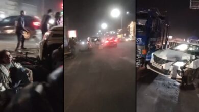 तेज रफ्तार कार ने तीन वाहनों को टक्कर मारी, ड्राइवर गिरफ्तार