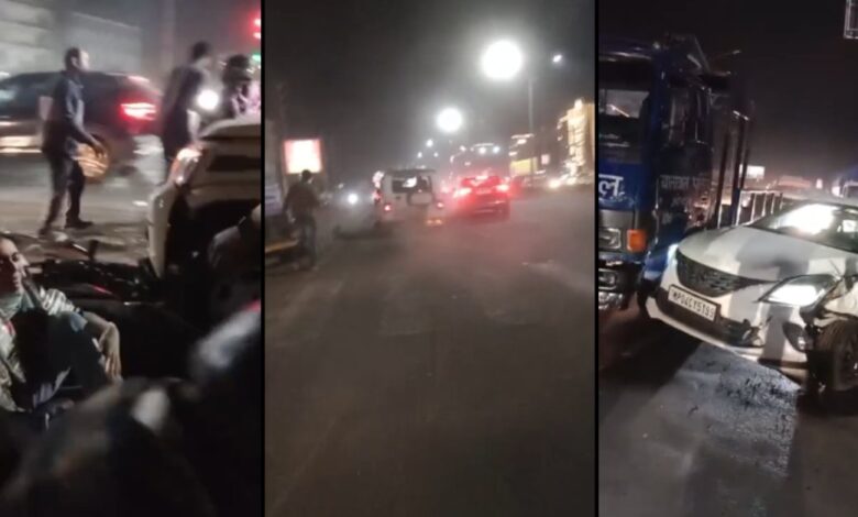 तेज रफ्तार कार ने तीन वाहनों को टक्कर मारी, ड्राइवर गिरफ्तार