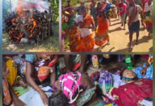 नक्सली माड़वी हिड़मा व पत्नी राजे का पूवर्ती में एक ही चिता में कर दिया गया अंतिम संस्कार