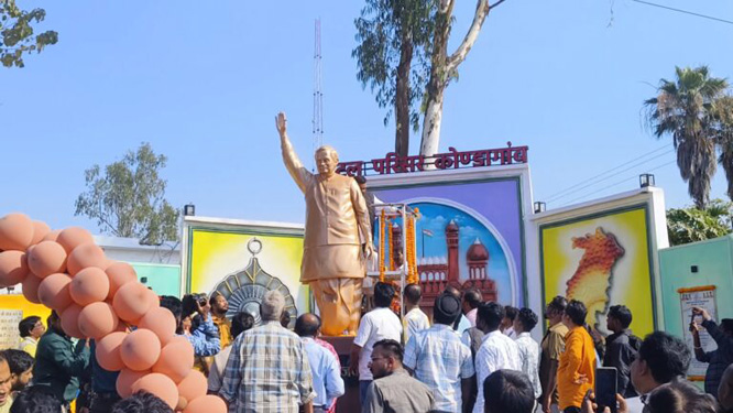 कोंडागांव में अटल बिहारी बाजपेई की प्रतिमा का किया गया अनावरण