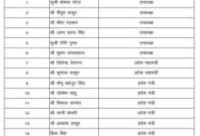 भाजपा युवा मोर्चा की प्रदेश कार्यकारिणी घोषित