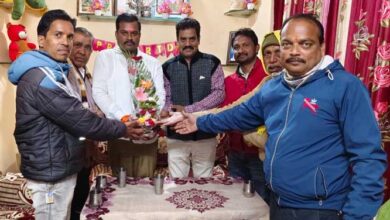 साहू समाज ने दूसरी बार जिलाध्यक्ष निर्वाचित होने पर हरि साहू को दी बधाई