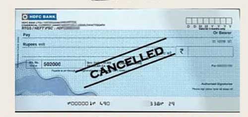 कैंसिल चेक के जरिए व्यापारी के साथ हुई 1,99,700 की धोखाधड़ी