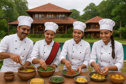 दंडामी लक्जरी रिसॉर्ट चित्रकोट बस्तर में पारंपरिक छत्तीसगढ़ी एवं जनजातीय व्यंजन प्रतियोगिता का आयोजन