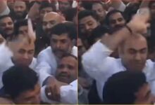 कांग्रेस नेता ने यूथ कार्यकर्ता को थप्पड़ मारा वीडियो वायरल