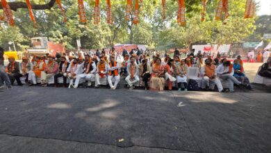 शिवसेना छत्तीसगढ़ का दिल्ली में हिंदू राष्ट्र की मांग पर एक दिवसीय धरना