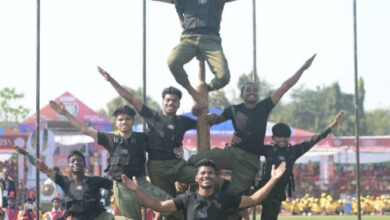 नारायणपुर के मलखम्भ खिलाडिय़ों ने बस्तर ओलम्पिक में किया हैरतअंगेज प्रदर्शन नारायणपुर के मलखम्भ खिलाडिय़ों ने बस्तर ओलम्पिक में किया हैरतअंगेज प्रदर्शन