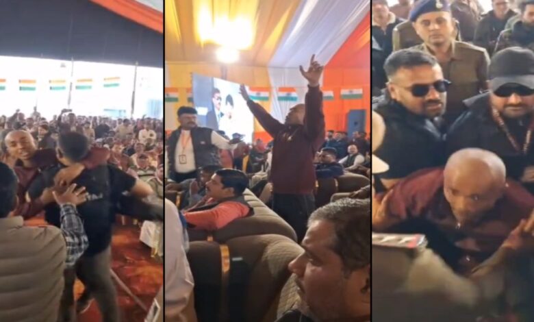 सीएम कार्यक्रम में हंगामा करने वाला युवक वांटेड निकला, पुलिस ने किया गिरफ्तार