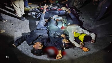 सड़क हादसा बाइक और ट्रॉली की टक्कर में तीन की मौत