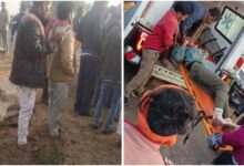 भीषण सड़क हादसा बस की टक्कर से मोटरसाइकिल चालक की मौत