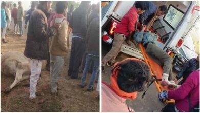 भीषण सड़क हादसा बस की टक्कर से मोटरसाइकिल चालक की मौत