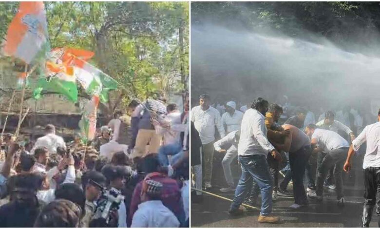 इंदौर में मेट्रो भ्रष्टाचार व अपराध पर युवक कांग्रेस ने किया जोरदार प्रदर्शन