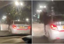 सड़क हादसे का अलर्ट कार में खतरनाक स्टंट वायरल