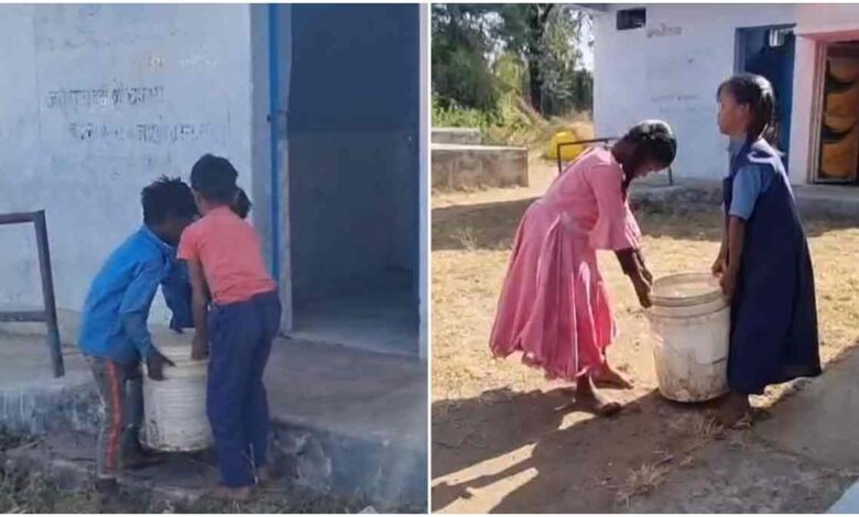 स्कूल में बच्चों से कराई शौचालय सफाई, वीडियो वायरल