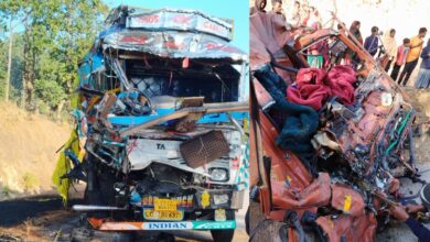 जशपुर में दो ट्रकों की भीषण टक्कर, चालक मौके पर ही मौत