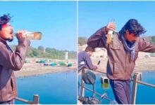 मां नर्मदा स्थल पर शराब पीने का वीडियो वायरल, धार्मिक आस्था में आक्रोश