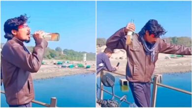 मां नर्मदा स्थल पर शराब पीने का वीडियो वायरल, धार्मिक आस्था में आक्रोश