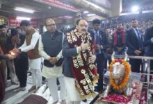 केंद्रीय मंत्री का महाकालेश्वर मंदिर में दर्शन और पूजा