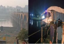 खेड़ी घाट पर कार नर्मदा नदी में गिरी, मछुआरों ने बचाया चालक