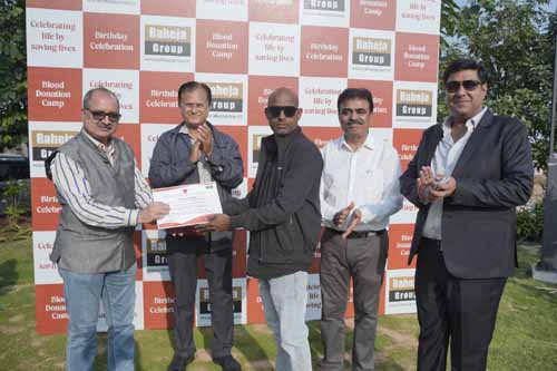 रहेजा ग्रुप द्वारा रायपुर में रक्तदान शिविर का सफल आयोजन