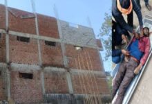 निर्माणाधीन भवन में मजदूर की चौथी मंजिल से गिरकर मौत