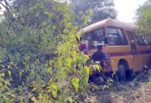 पत्थलगांव स्कूल बस ब्रेक फेल बच्चों के साथ हादसा टला