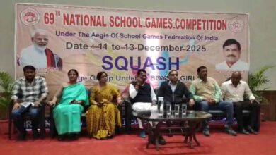 तीन दिवसीय राष्ट्रीय शालेय स्क्वैश टूर्नामेंट का उद्घाटन तीन दिवसीय राष्ट्रीय शालेय स्क्वैश टूर्नामेंट का उद्घाटन