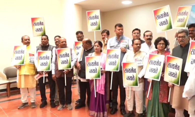 सत्यमेव जयते’ विरोध छत्तीसगढ़ विधानसभा में कांग्रेस विधायक निलंबित