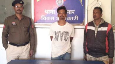 धारदार हथियार के साथ भयभीत कर रहा आरोपी गिरफ्तार