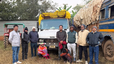 ओडिशा से खपाने लाया जा रहा 100 बोरी धान व मिनी ट्रक जब्त