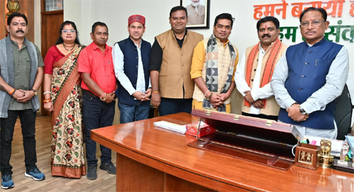 मुख्यमंत्री साय से रायपुर प्रेस क्लब के नवनिर्वाचित पदाधिकारियों की सौजन्य मुलाकात