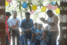 झोपड़ी में संचालित जीड़पल्ली स्कूल के नये विद्यालय भवन का हुआ शुभारंभ