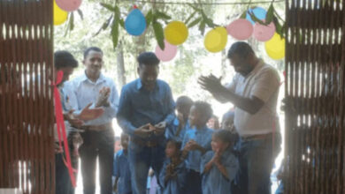 झोपड़ी में संचालित जीड़पल्ली स्कूल के नये विद्यालय भवन का हुआ शुभारंभ